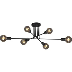 Sklep Kaja Druciana, metalowa lampa sufitowa K-4383 SITYA BLACK | Kaja czarny Shop