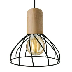Sklep Kaja Druciano-drewniana lampa wisząca LP-1221/1P S BK MODERNO | Kaja Best