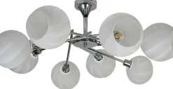Sklep Kaja Duża, chromowana lampa sufitowa do salonu 38-72290 RAUL | Kaja* Randole Tradycyjne