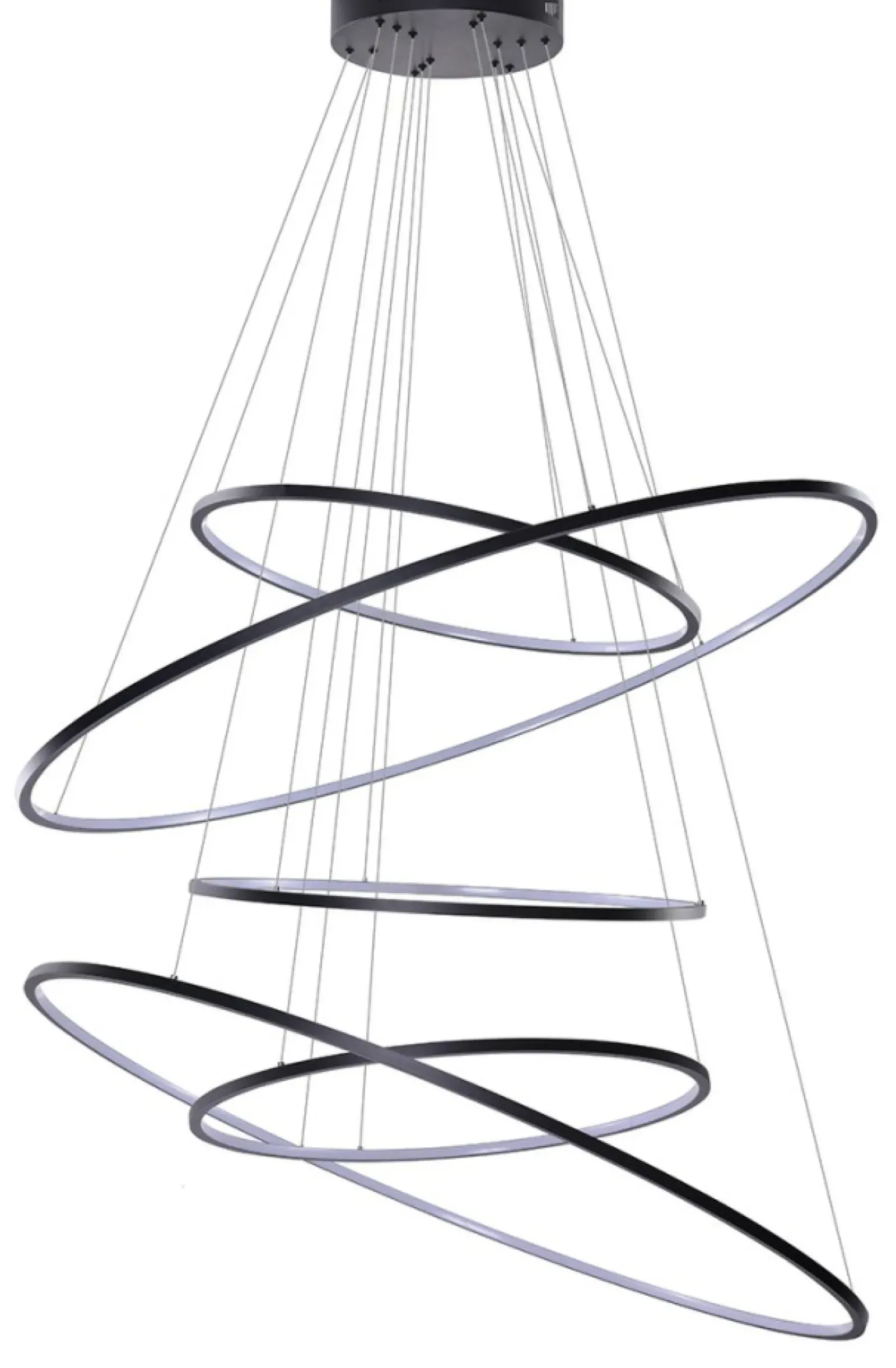 Sklep Kaja Duża czarna lampa wisząca LED ściemniana AZ3137 WHEEL | Kaja czarny Sale