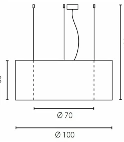 Sklep Kaja Duża, czarna, okrągła lampa wisząca ⌀100cm 67786 TUBUS | Kaja Clearance