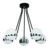 Sklep Kaja Duża, czarno-srebrna lampa sufitowa JUP 1715 ELFA | Kaja Oświetlenie Outlet