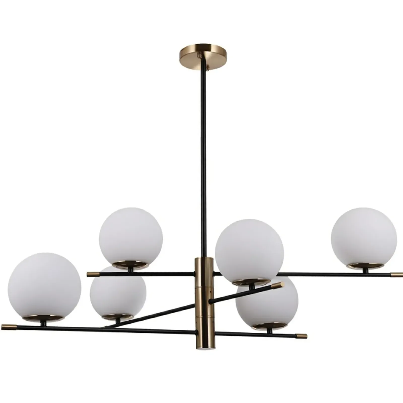 Sklep Kaja Duża czarno-złota lampa do salonu PND-43660-6 STELIA | Kaja Fashion