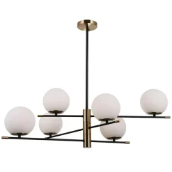 Sklep Kaja Duża czarno-złota lampa do salonu PND-43660-6 STELIA | Kaja Fashion