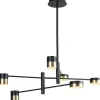Sklep Kaja Duża, czarno-złota lampa sufitowa LED MX P0405 PUMA | Kaja Oświetlenie Hot