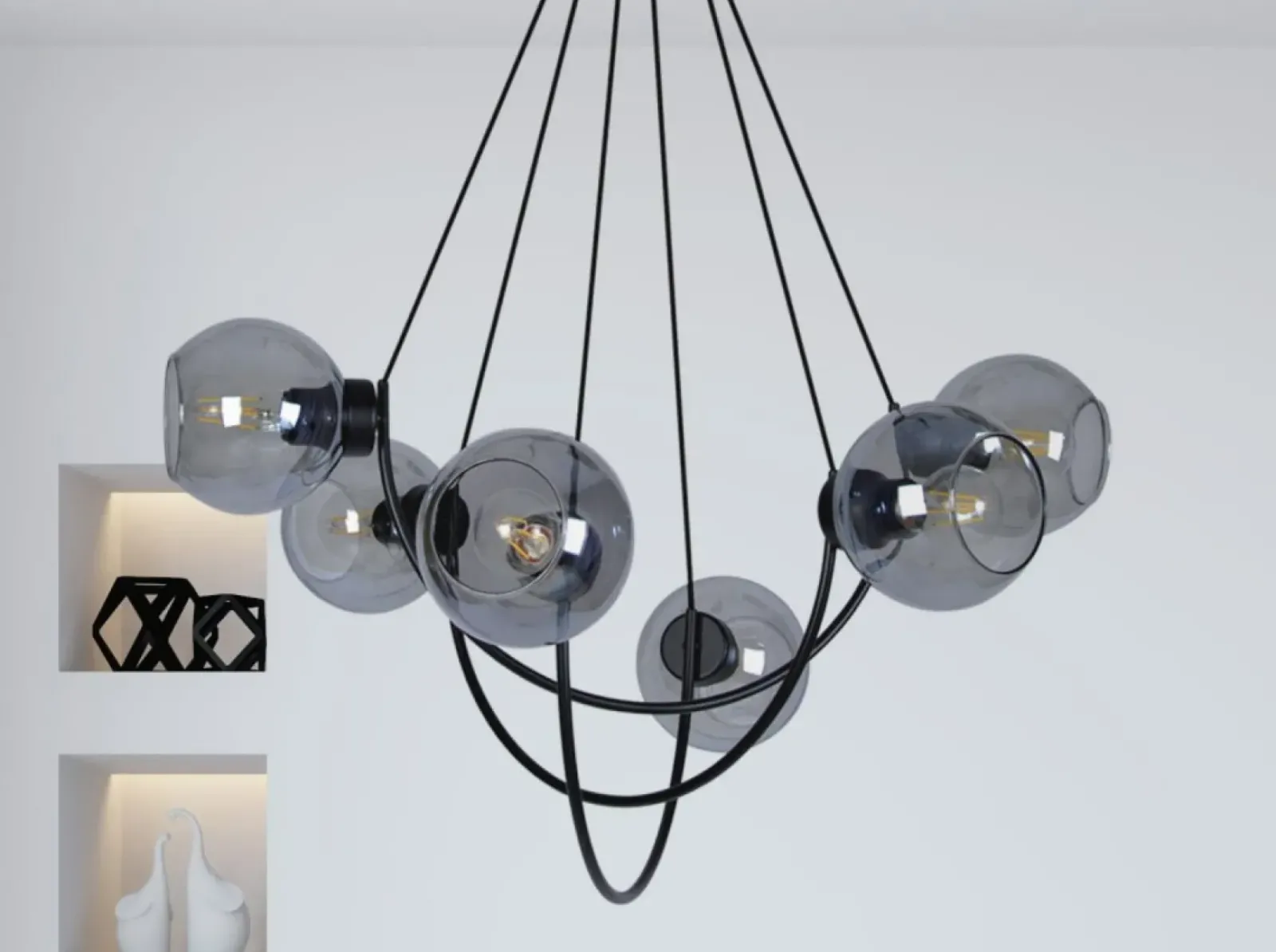 Sklep Kaja Duża, dekoracyjna lampa wisząca do salonu K-2629 SIRIUS | Kaja Discount