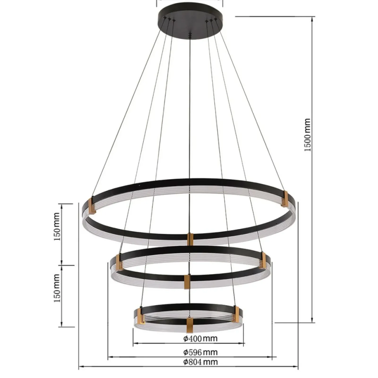 Sklep Kaja Duża, efektowna lampa na antresolę LP-0407/3P BK PLUM | Kaja Online