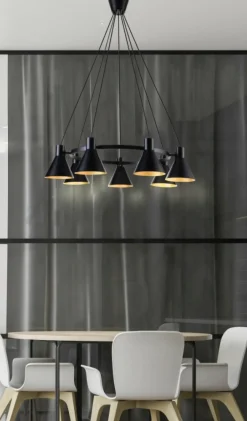 Sklep Kaja Duża, industrialna lampa wisząca 37-71170 MORE | Kaja Oświetlenie czarny Online