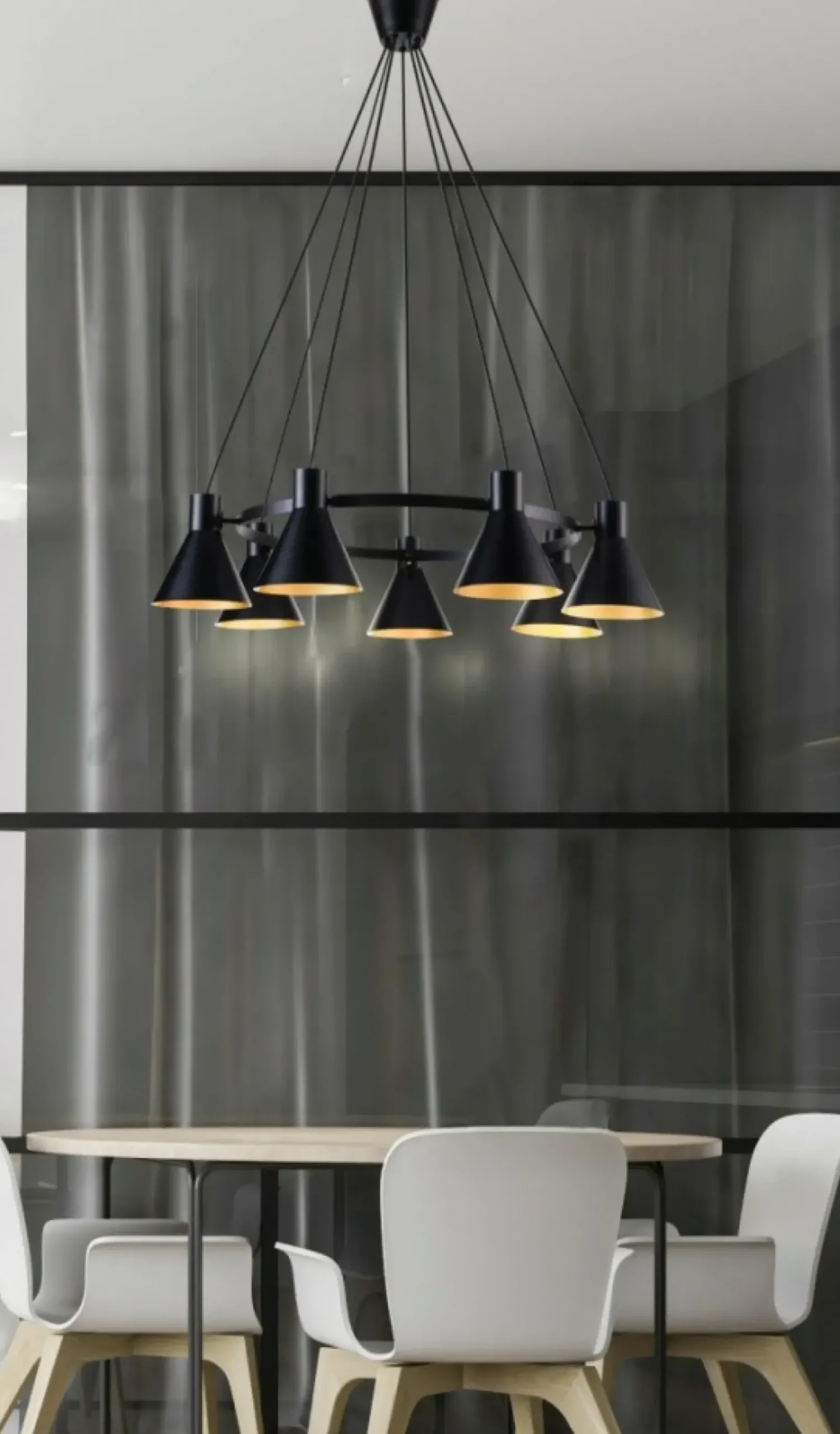 Sklep Kaja Duża, industrialna lampa wisząca 37-71170 MORE | Kaja Oświetlenie czarny Online