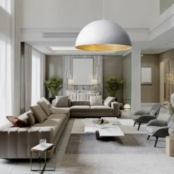 Sklep Kaja Duża, kopułowa lampa wisząca do salonu SIG 30127 z serii SFERA 90 B/ZŁ Discount