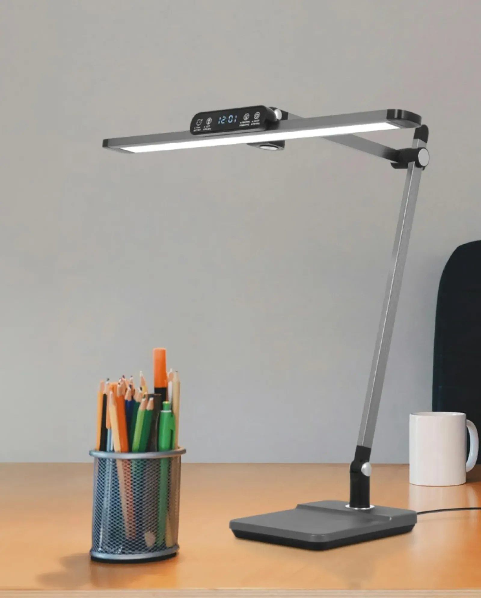 Sklep Kaja Duża, kreślarska lampa biurkowa, LED 12W K-BL1321 GRAFIT z serii ARES* Lampki Biurkowe|Lampy Led