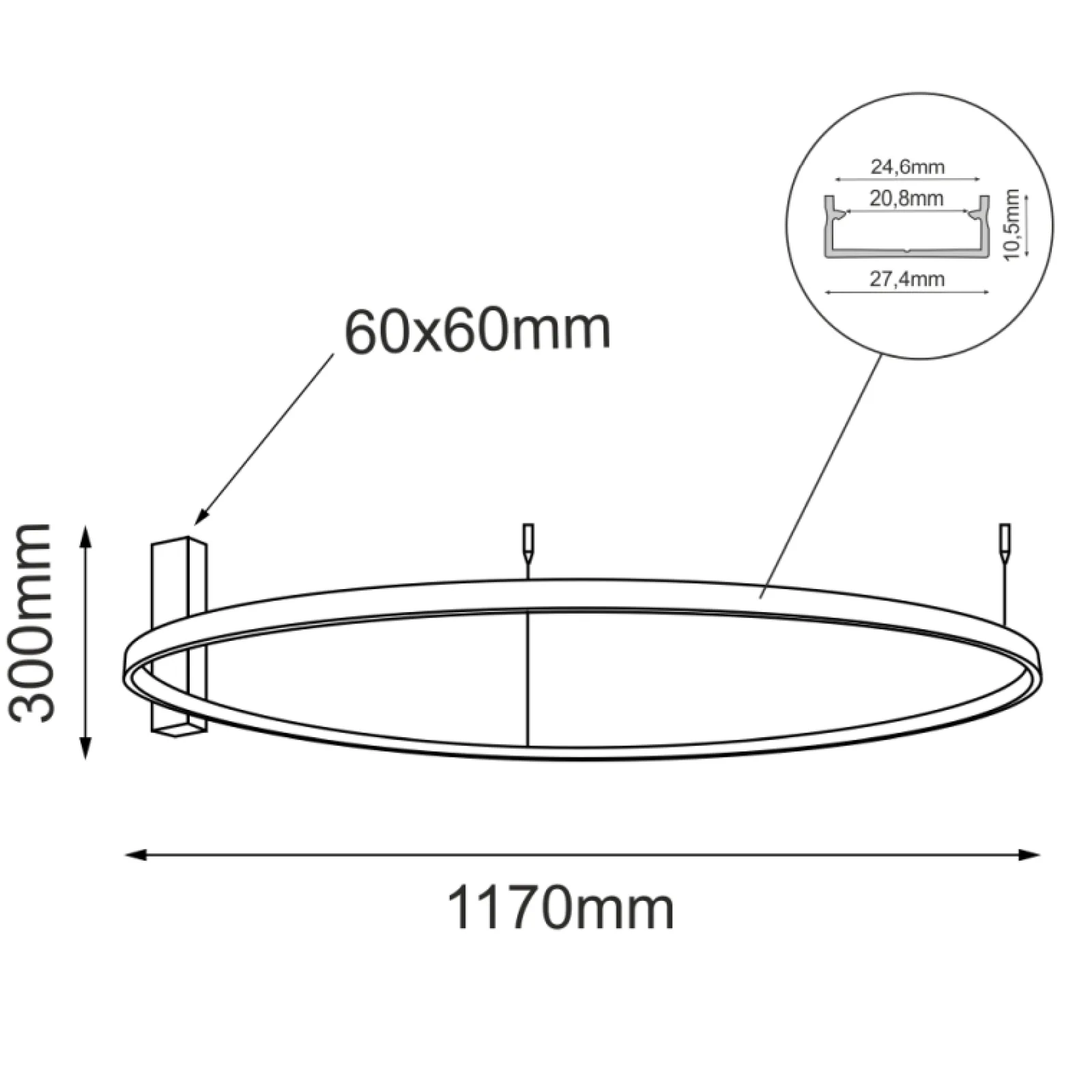 Sklep Kaja Duża lampa sufitowa LED ⌀117cm 4000K ANT 1355 z serii AGA* Plafony Nowoczesne|Lampy Led