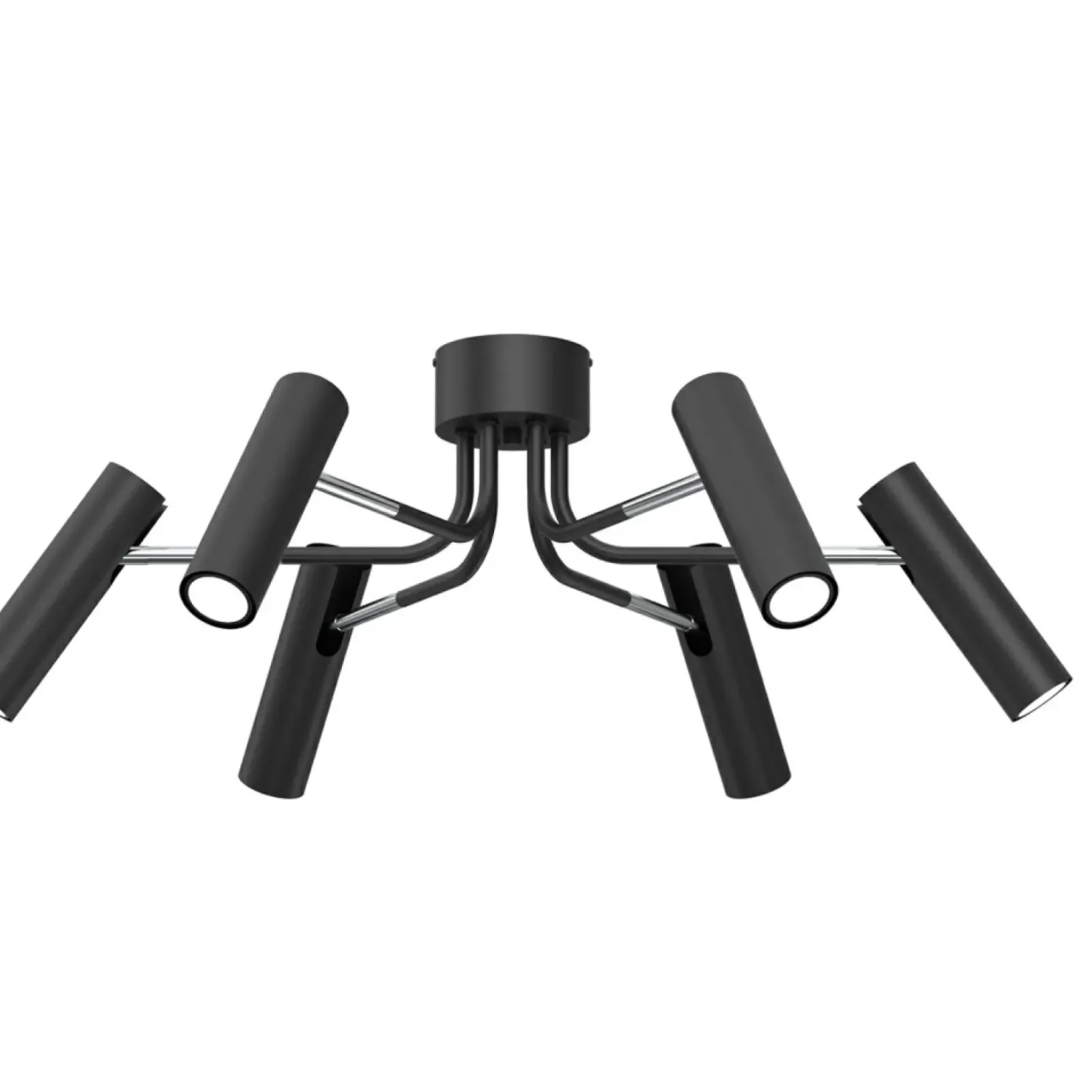 Sklep Kaja Duża lampa sufitowa z czarno-srebrnymi spotami LX 4450 AXION | Kaja Fashion