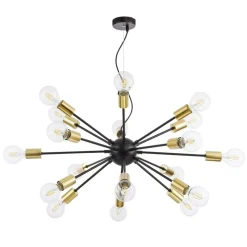 Sklep Kaja Duża lampa wisząca bez kloszy T546PL-18B JACKSON | Kaja Oświetlenie czarny Best Sale