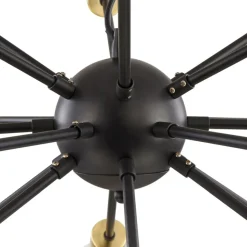 Sklep Kaja Duża lampa wisząca bez kloszy T546PL-18B JACKSON | Kaja Oświetlenie czarny Best Sale