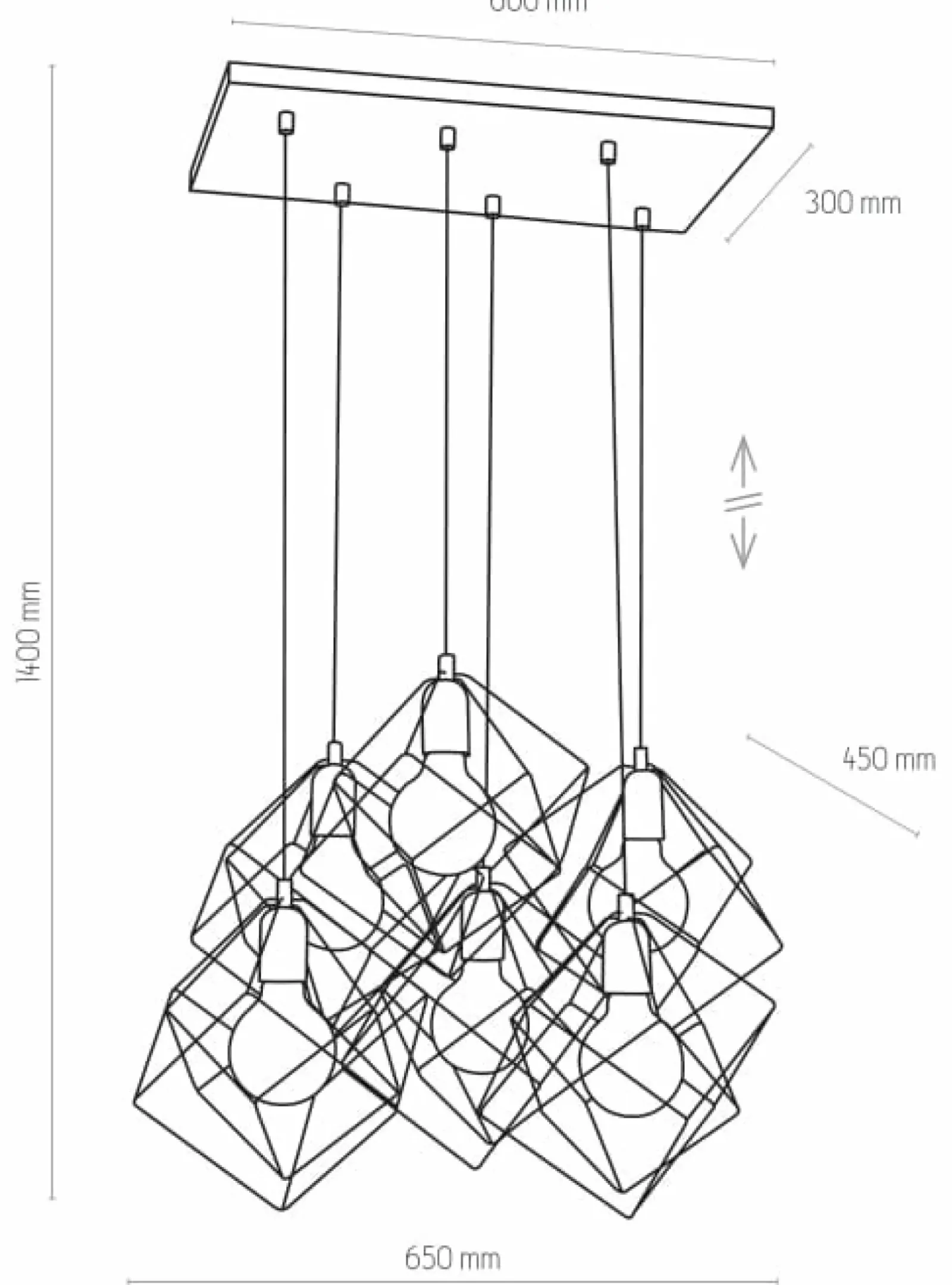 Sklep Kaja Duża lampa wisząca do stylowego salonu TK 2779 ALAMBRE | Kaja czarny Best