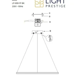 Sklep Kaja Duża lampa wisząca, koło LED ⌀80cm LP-909/1P L BK CCT RING | Kaja Cheap