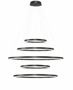 Sklep Kaja Duża lampa wisząca na antresolę, pilot w zestawie AZ5351 HALO | Kaja czarnypiaskowany Best Sale