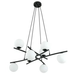 Sklep Kaja Duża lampa wisząca w stonowanych brawach 1201/8 z serii ESSA | Kaja czarny Shop