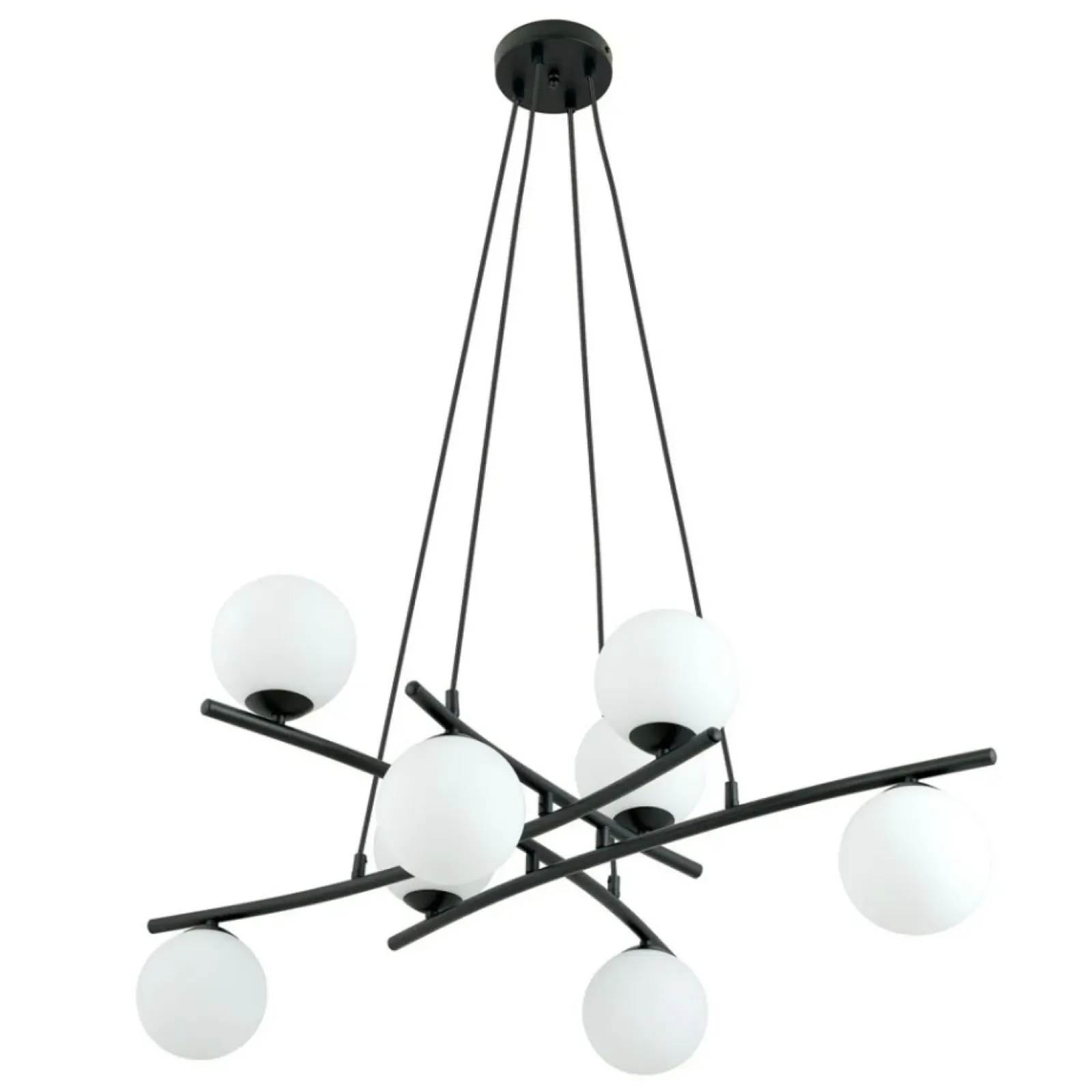 Sklep Kaja Duża lampa wisząca w stonowanych brawach 1201/8 z serii ESSA | Kaja czarny Shop