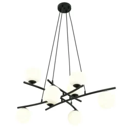 Sklep Kaja Duża lampa wisząca w stonowanych brawach 1201/8 z serii ESSA | Kaja czarny Shop