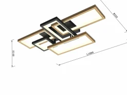 Sklep Kaja Duża, ledowa lampa sufitowa do salonu WF 9022-506 MATERA | Kaja* Lampy Led|Plafony Nowoczesne