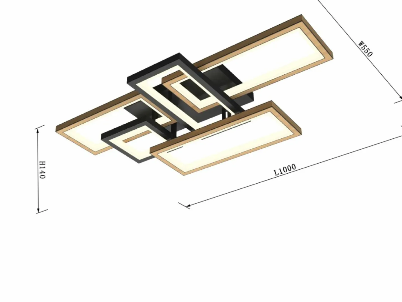 Sklep Kaja Duża, ledowa lampa sufitowa do salonu WF 9022-506 MATERA | Kaja* Lampy Led|Plafony Nowoczesne