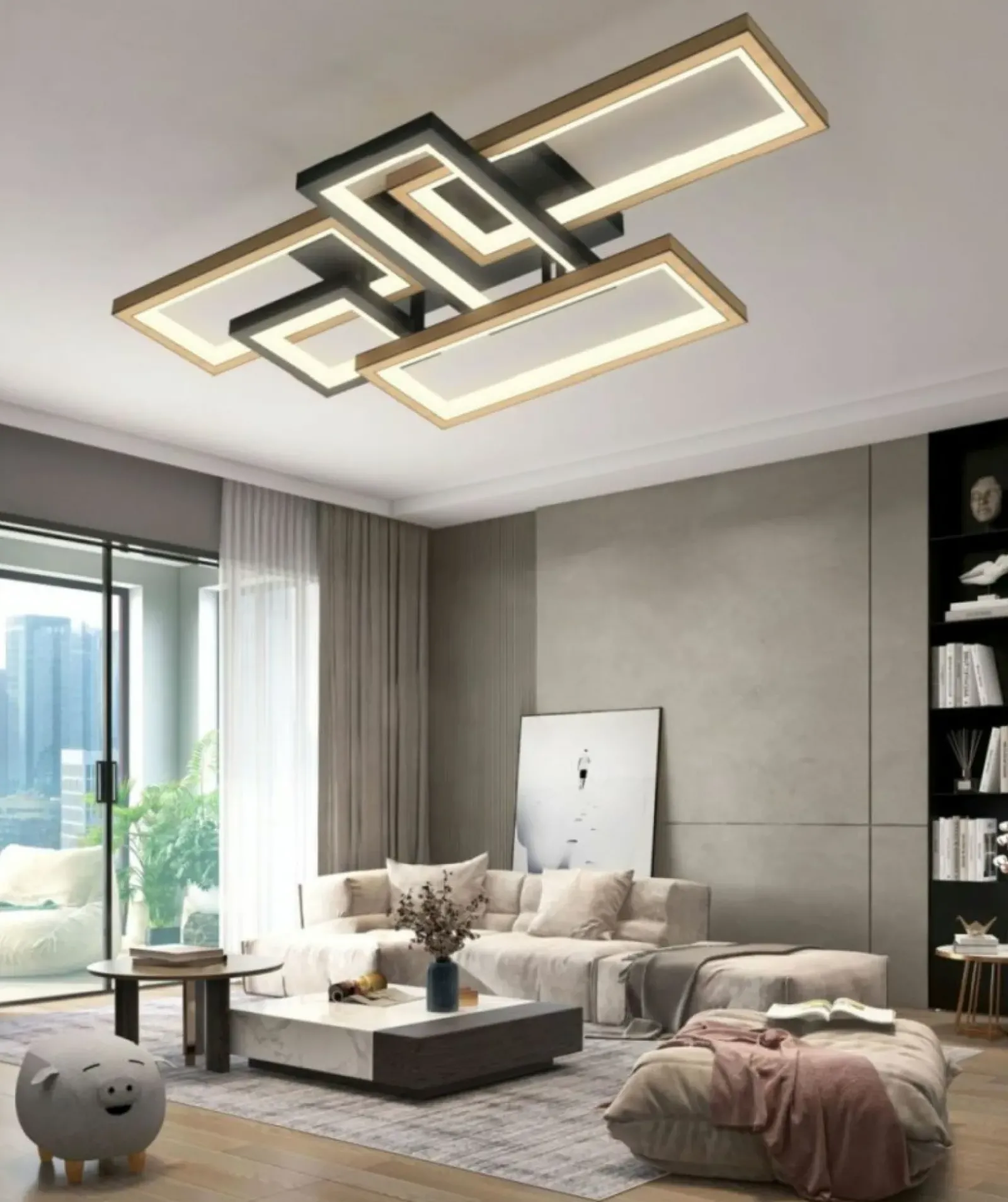 Sklep Kaja Duża, ledowa lampa sufitowa do salonu WF 9022-506 MATERA | Kaja* Lampy Led|Plafony Nowoczesne