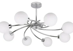 Sklep Kaja Duża, srebrna lampa sufitowa do salonu 38-03348 AGAPANT | Kaja Store
