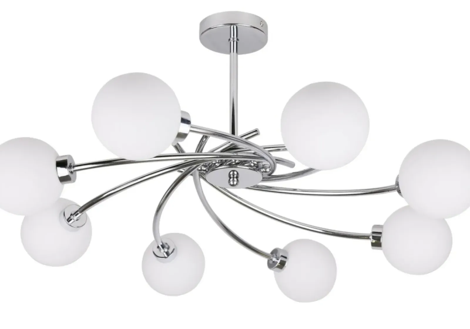 Sklep Kaja Duża, srebrna lampa sufitowa do salonu 38-03348 AGAPANT | Kaja Store