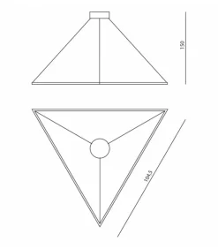 Sklep Kaja Duża, trójkątna, ledowa lampa do salonu 67032 ORIGAMI | Kaja Clearance
