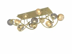 Sklep Kaja Duża, złota lampa sufitowa w stylu glamour WF 9015-1204 METZ | Kaja Hot