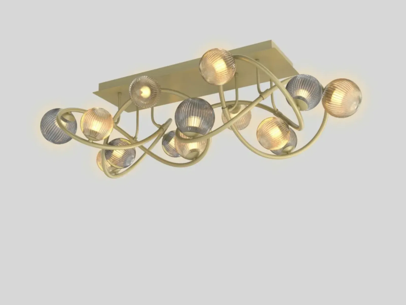 Sklep Kaja Duża, złota lampa sufitowa w stylu glamour WF 9015-1204 METZ | Kaja Hot