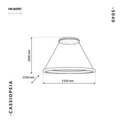 Sklep Kaja Duże, białe koło wiszące, marmurowa lampa MZ5040 CASSIOPEIA | Kaja Hot
