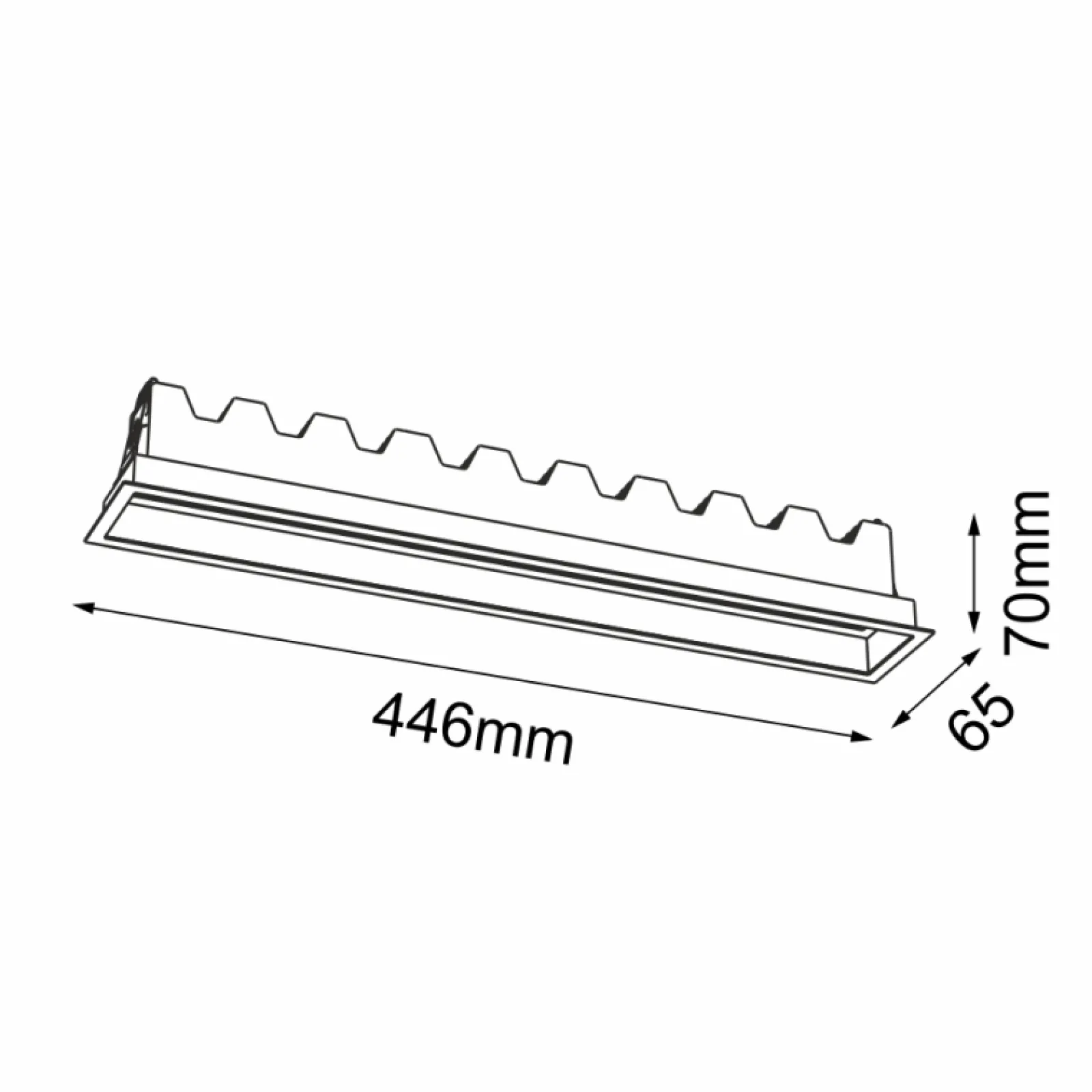 Sklep Kaja Długa lampa wpuszczana LED 30W 4000K ANT 3057 A-GLARE | Kaja* Oprawy Podtynkowe|Lampy Led