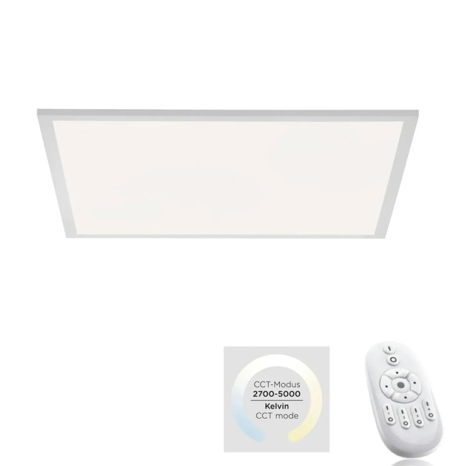 Sklep Kaja Duży kwadratowy plafon LED z pilotem 14532-16 z serii FLAT | Kaja biały Outlet