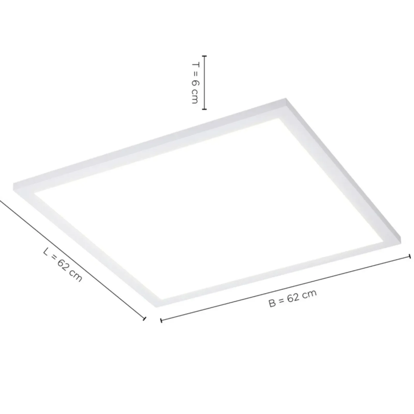 Sklep Kaja Duży kwadratowy plafon LED z pilotem 14532-16 z serii FLAT | Kaja biały Outlet