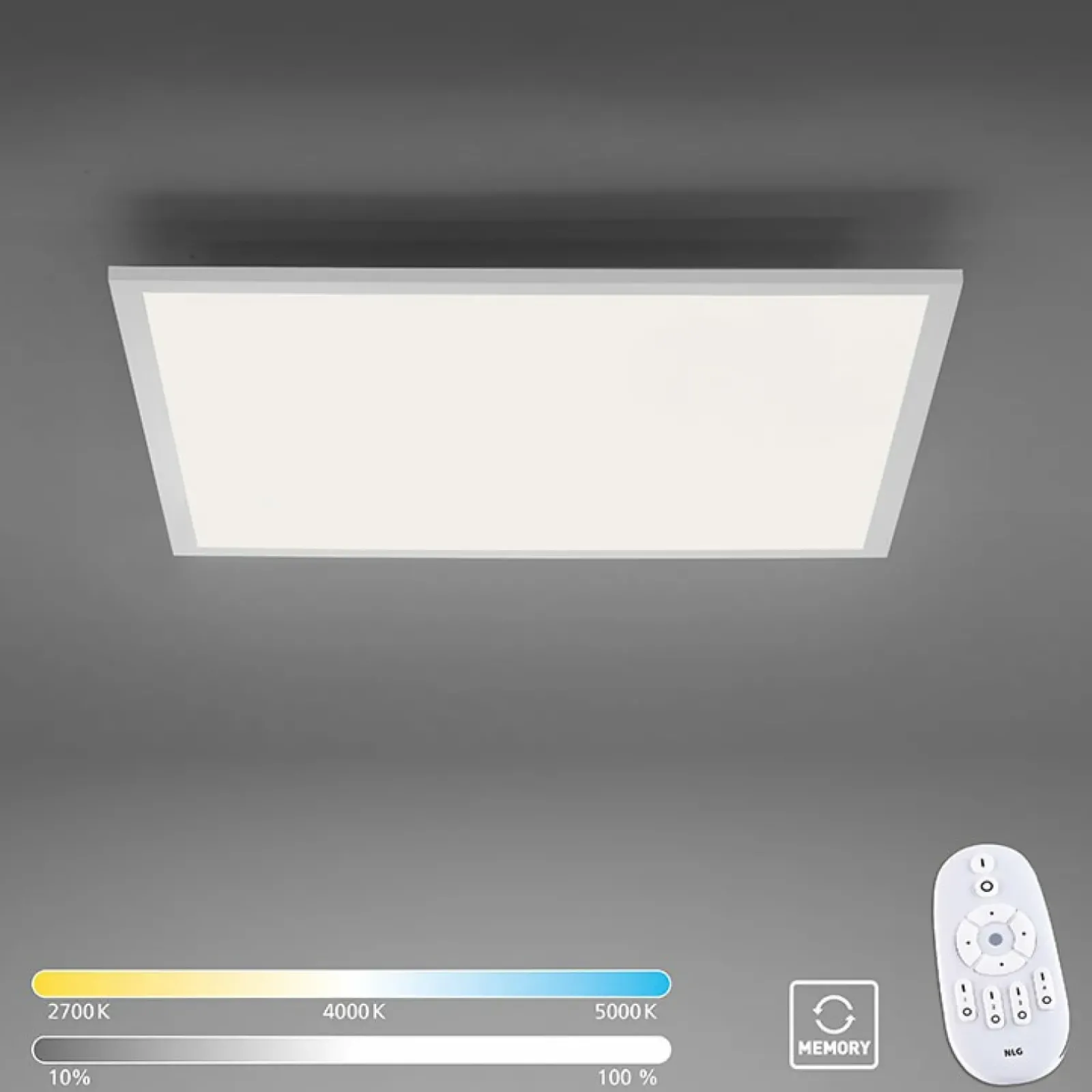 Sklep Kaja Duży kwadratowy plafon LED z pilotem 14532-16 z serii FLAT | Kaja biały Outlet