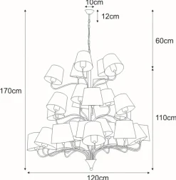 Sklep Kaja Duży żyrandol KP-07 z serii SIENA BLACK czarny Cheap