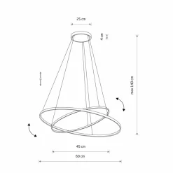 Sklep Kaja Dwupoziomowa lampa wisząca obręcze 4000K 10864 CIRCOLO LED | Kaja Cheap