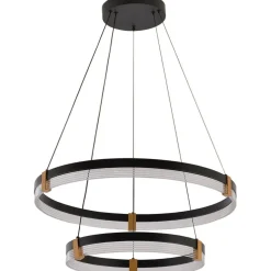 Sklep Kaja Dwupoziomowa, ledowa lampa wisząca LP-0407/2P BK PLUM | Kaja Cheap