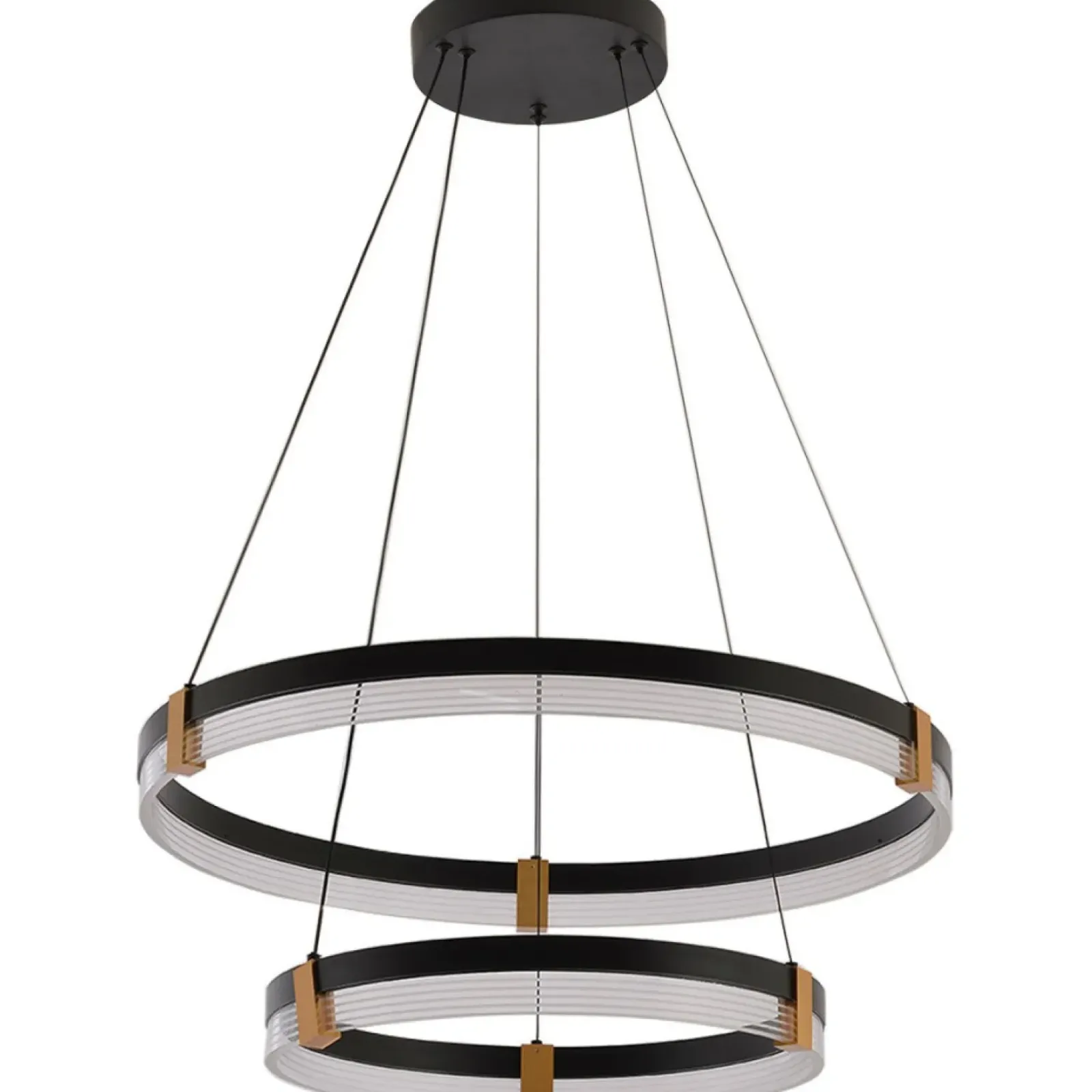 Sklep Kaja Dwupoziomowa, ledowa lampa wisząca LP-0407/2P BK PLUM | Kaja Cheap
