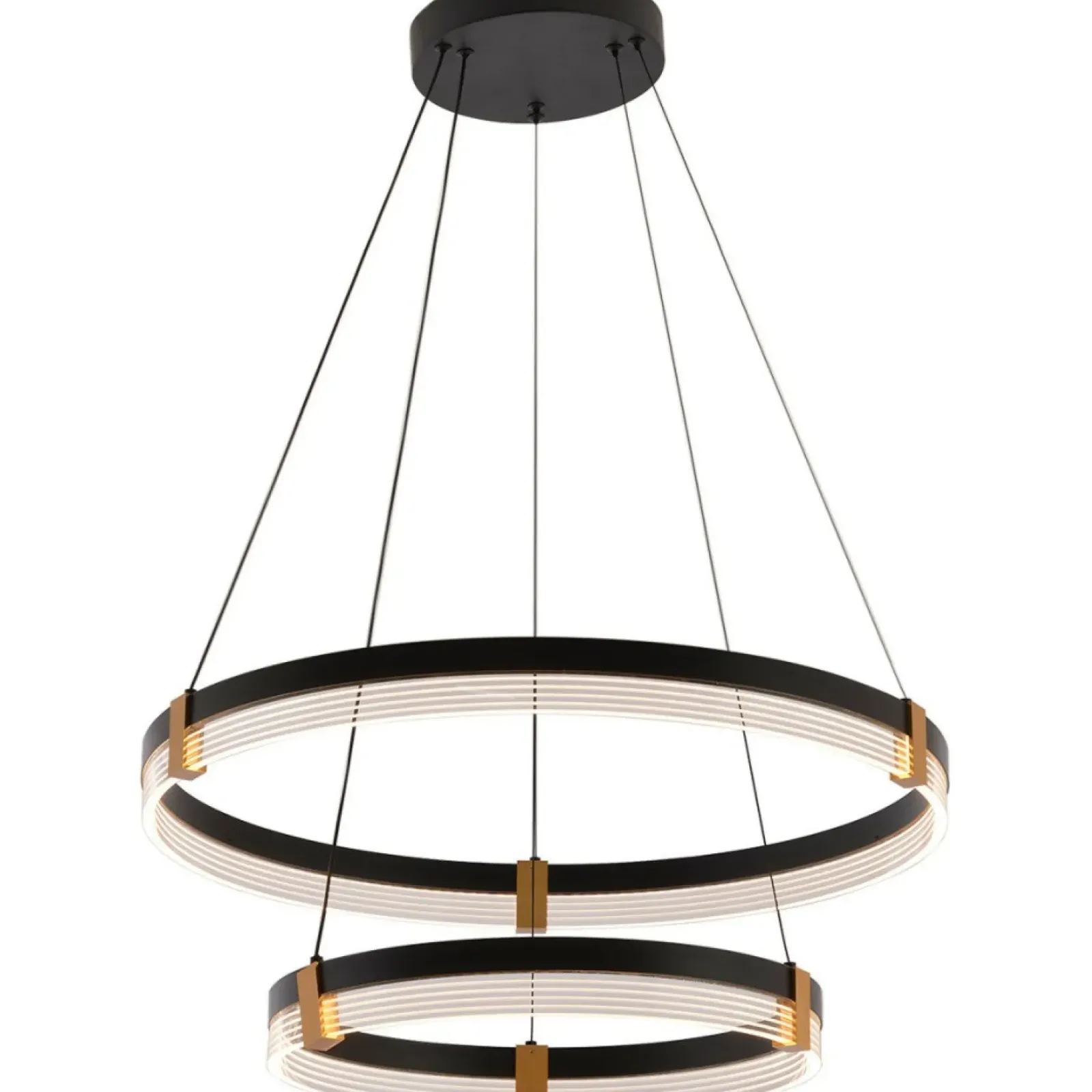 Sklep Kaja Dwupoziomowa, ledowa lampa wisząca LP-0407/2P BK PLUM | Kaja Cheap