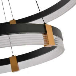 Sklep Kaja Dwupoziomowa, ledowa lampa wisząca LP-0407/2P BK PLUM | Kaja Cheap