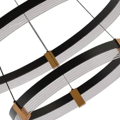Sklep Kaja Dwupoziomowa, ledowa lampa wisząca LP-0407/2P BK PLUM | Kaja Cheap