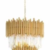 Sklep Kaja Dwupoziomowa, złoto-kryształowa lampa MX P0283 VOGUE | Kaja Best Sale