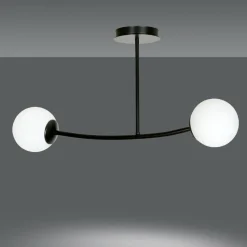 Sklep Kaja Dwupunktowa, czarno-biała lampa sufitowa 1024/2 HALLDOR | Kaja Outlet