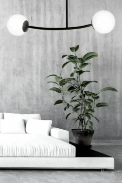 Sklep Kaja Dwupunktowa, czarno-biała lampa sufitowa 1024/2 HALLDOR | Kaja Outlet
