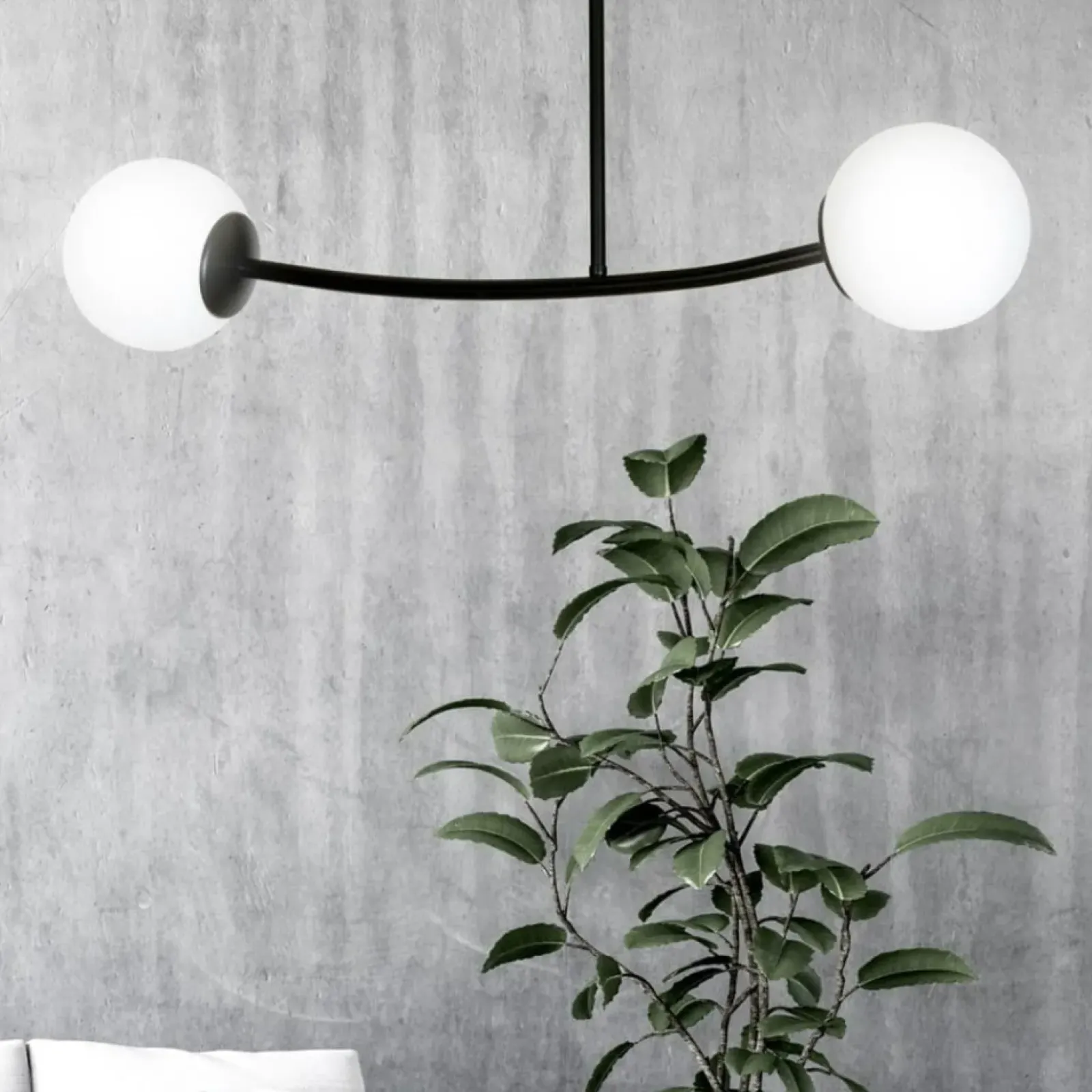 Sklep Kaja Dwupunktowa, czarno-biała lampa sufitowa 1024/2 HALLDOR | Kaja Outlet