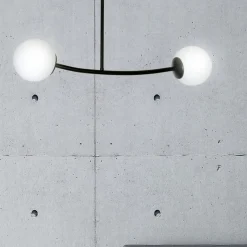 Sklep Kaja Dwupunktowa, czarno-biała lampa sufitowa 1024/2 HALLDOR | Kaja Outlet